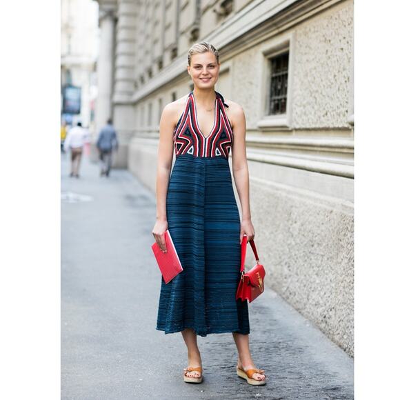 Rachel Comey Crochet Halter Midi Dress Size XS Black Natural Space Knit $648 - Picture 3 of 16